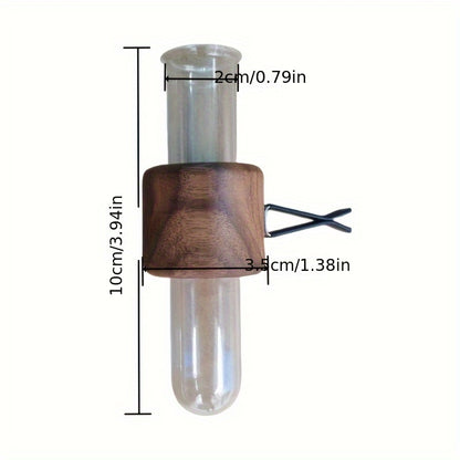 Деревянная ваза для автомобиля для украшения воздуховода центральной консоли, без цветов.