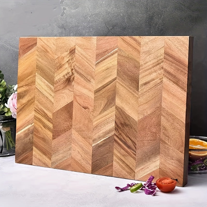 Premium Acacia Wood Cutting Board - A Popular Pick for Your Kitchen! Solid, Mold-Resistant Chopping Block Ideal for Fruits & Vegetables - Great for Holiday Cooking, including Halloween, Christmas, Easter, and Thanksgiving. Imported, Jointed Design with