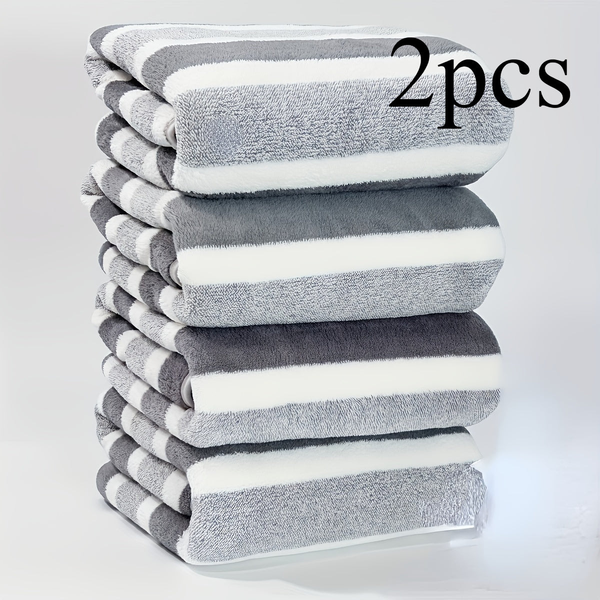 73.0cm x 32.99cm Striped Towel Set: Quick-drying, absorbent, and skin-friendly bath towels. Perfect for home bathrooms and ideal as Valentine's Day gifts.