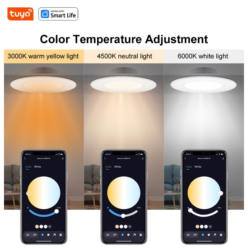 Tuya's smart wireless light bulb complies with European regulations and comes in sets of 1, 2, or 4 RGB bulbs. Each 10W bulb can be controlled via the app, providing 800LM of light with a