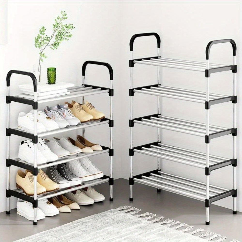 Shoe Storage Rack with Multiple Layers, Dustproof and Space-Saving Design for Home and Dorm Use, Ideal for Organizing Shoes in Entryway, Bedroom, or Living Room, Available in 3/4/5/6 Layers.