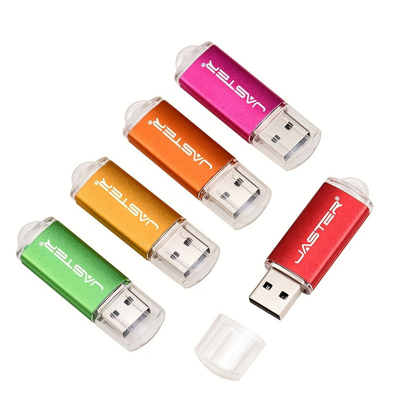 JASTER Mini USB Flash Drive in various sizes and colors with free key chain, ideal as creative gifts.