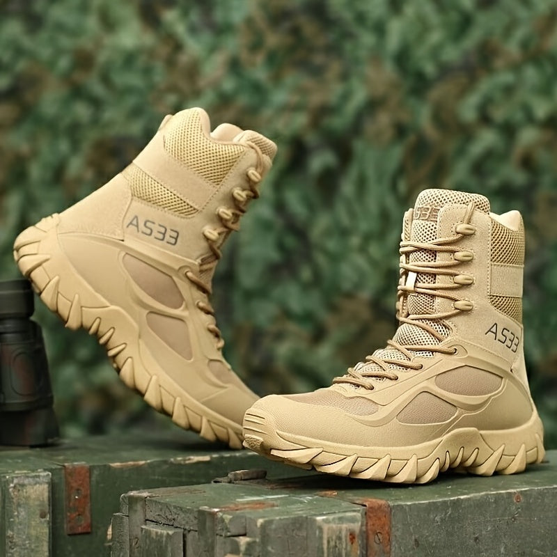 Men's durable snow boots for winter outdoor activities.