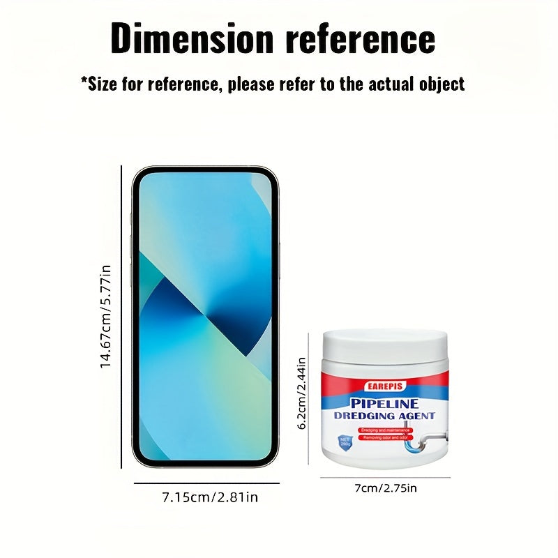 CARLepis Kitchen Drain Unblocker Powder - Clears clogs, dissolves hair & grease, prevents blockages, easy to use for sink & pipe cleaning.