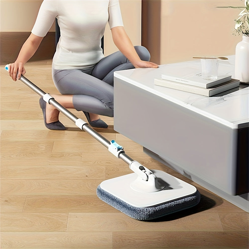 Introducing the Wheat Straw Mop and Bucket Set – This hands-free spin mop comes with separate dirty water for efficient cleaning in any room of the house. It can be used as a wet or dry mop in the living room, bedroom, bathroom, kitchen, or toilet. This