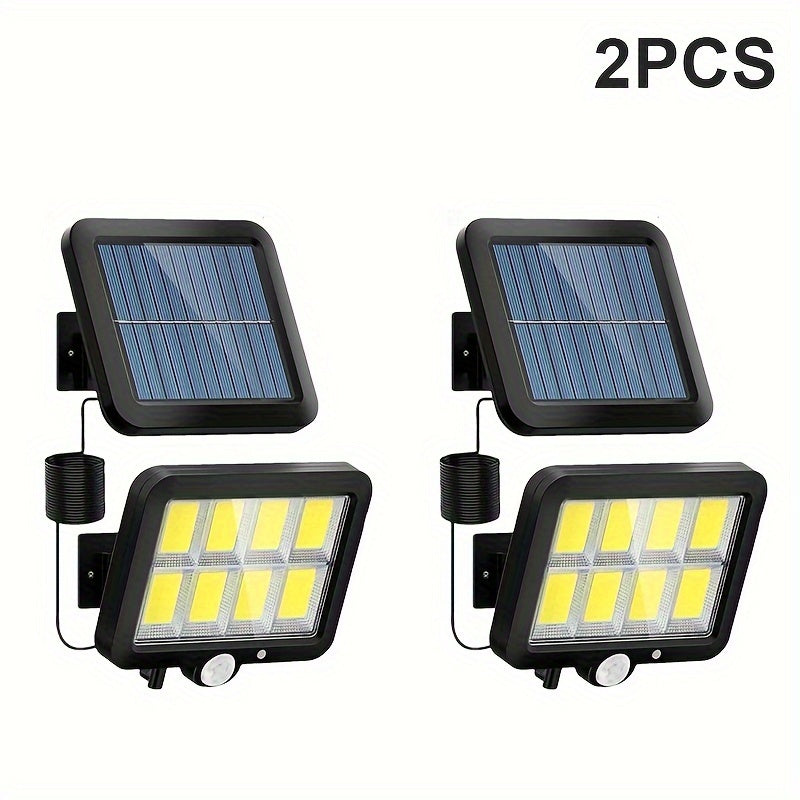 1/2/4pcs 160 LED solar sensor light for garage/garden/patio/walkway.