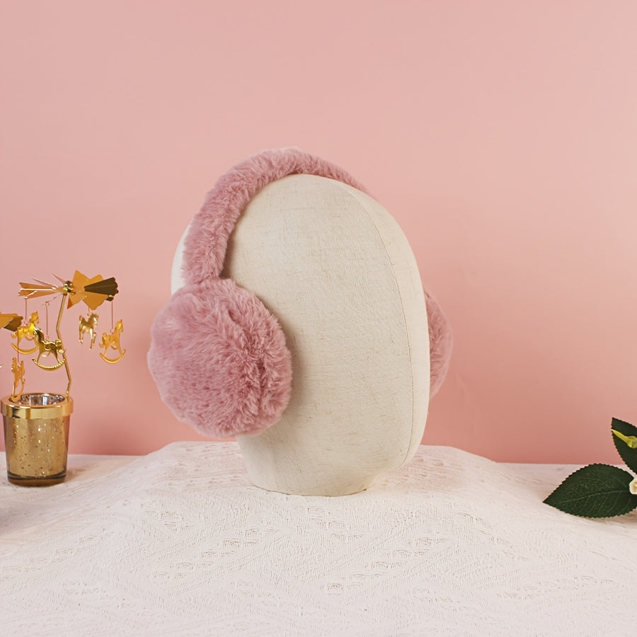 Warm and Adorable Winter Earmuffs for Women - Soft and Cozy, Flexible Fit, Easy to Clean with Hand-Washing, Made of Polyester Blend