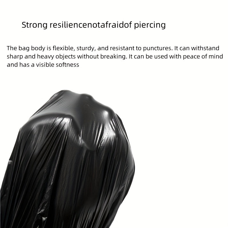 Extra Thick Large Black Garbage Bag with Flat Mouth for Commercial Property, Hotel Kitchen Sanitation made of Super Thick Plastic