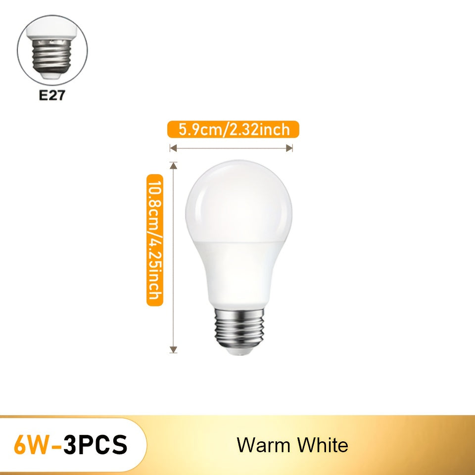 6W 220V E27 LED harakat sensorli lampochka bir nechta qadoqlash spetsifikatsiyalari bilan. Qorong'ilikda foydalanish uchun infraqizil aniqlashga ega aqlli LED lampasi.