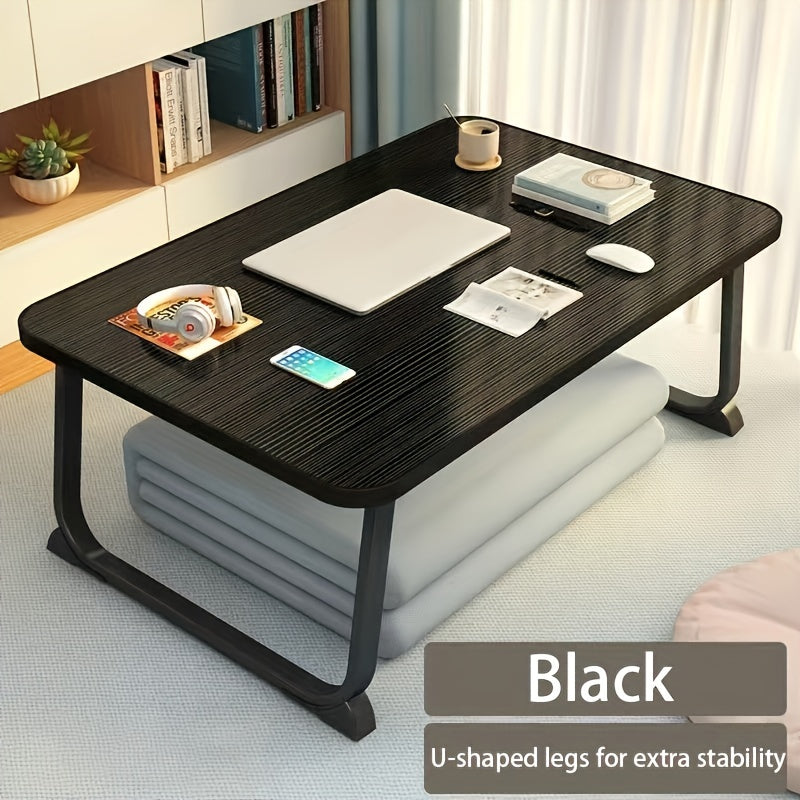 Large Folding Study Desk perfect for students or working from home, with a spacious tabletop and U-shaped legs for stability. Made of durable wooden material, ideal for use in the bedroom, living room, or outdoors.