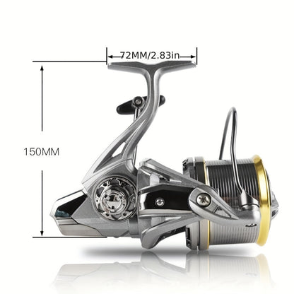 1pc Long Shot spinning reel
- 8000-14000 Series
- 4.8:1 Gear Ratio
- 17+1BB Stainless Steel
- 55lb/24.95kg Max Drag
- Saltwater fishing tackle