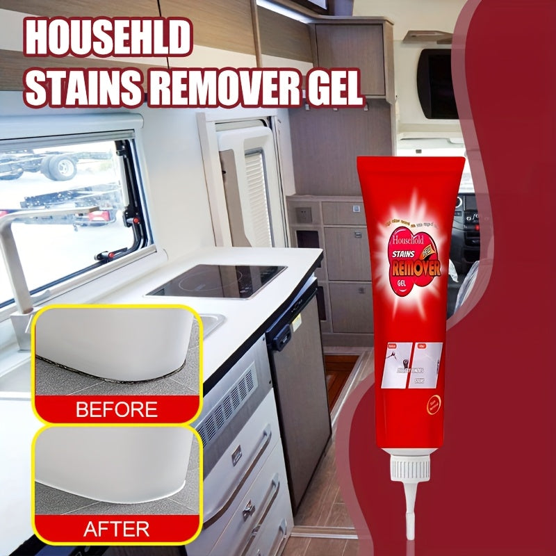 Stain removal gel for kitchen and bathroom walls.