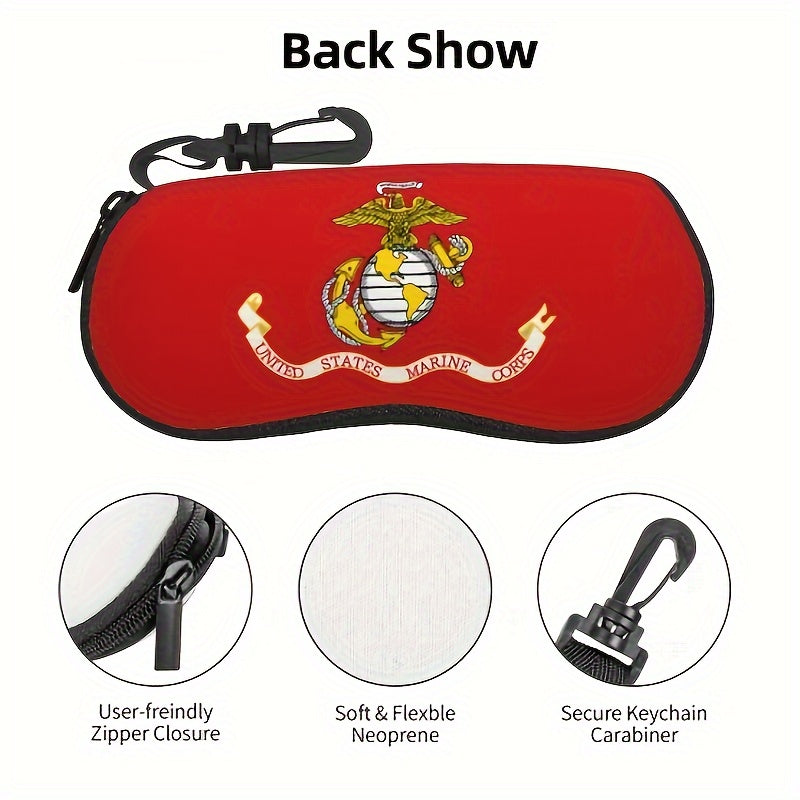 Soft bag case for fashionable neoprene portable wind sports glasses from the USMC Marine Corps