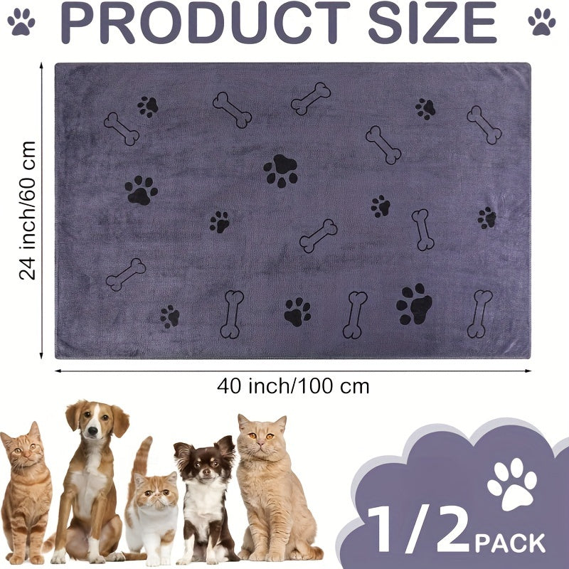 Bulk microfiber dog towels for quick drying, ideal for pet grooming.