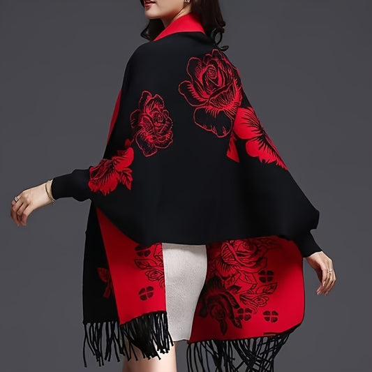 Goddess Shawl Coat for Autumn/Winter, warm and stylish, can be worn as a cheongsam with sleeves.