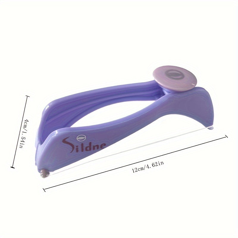 Purple Mini Facial Hair Remover for Women - Easy DIY tool with sliding mechanism for smooth, hair-free skin, compact and convenient for on-the-go grooming.