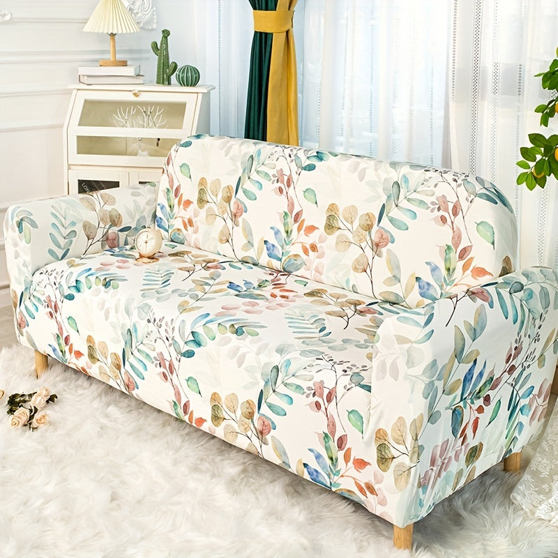 Stylish floral printed sofa slipcover that is elastic and protects your furniture in bedrooms, offices, and living rooms.