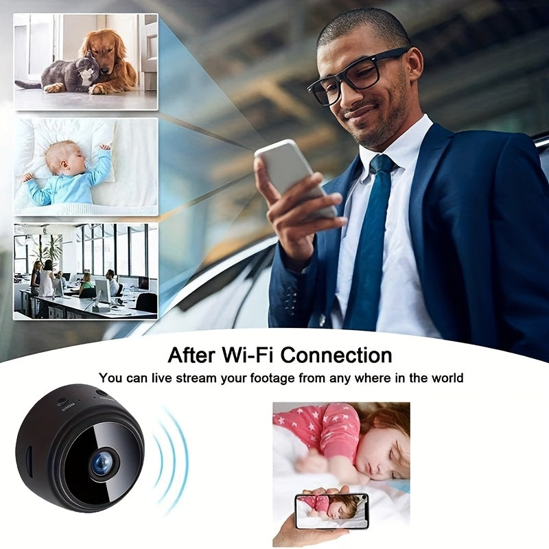 480p pet camera with indoor/outdoor surveillance, mobile remote app for viewing anytime, and smart camera capabilities. View anytime, anywhere with the mobile remote app.