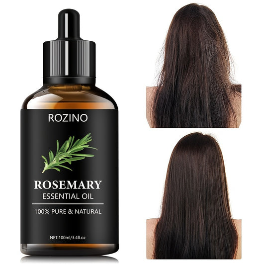 This 100ml bottle of pure natural rosemary essential oil can be used for hair care, moisturizing, and to make hair look shiny.