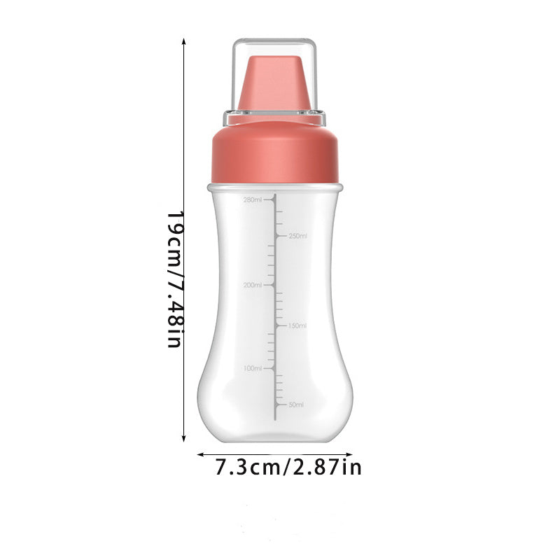 Plastic squeeze bottle for sauces - hand wash only, PVC free, food-grade kitchen dispenser for condiments like salad dressing, ketchup, honey, and jam. Ideal for home use.