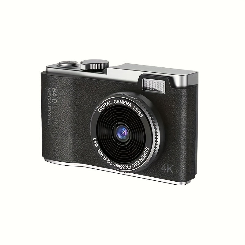 Compact instant photo camera, 1080p resolution with CCD sensor, 1.07x viewfinder magnification, rechargeable lithium polymer battery, no wireless connectivity. Easy to use, does not come