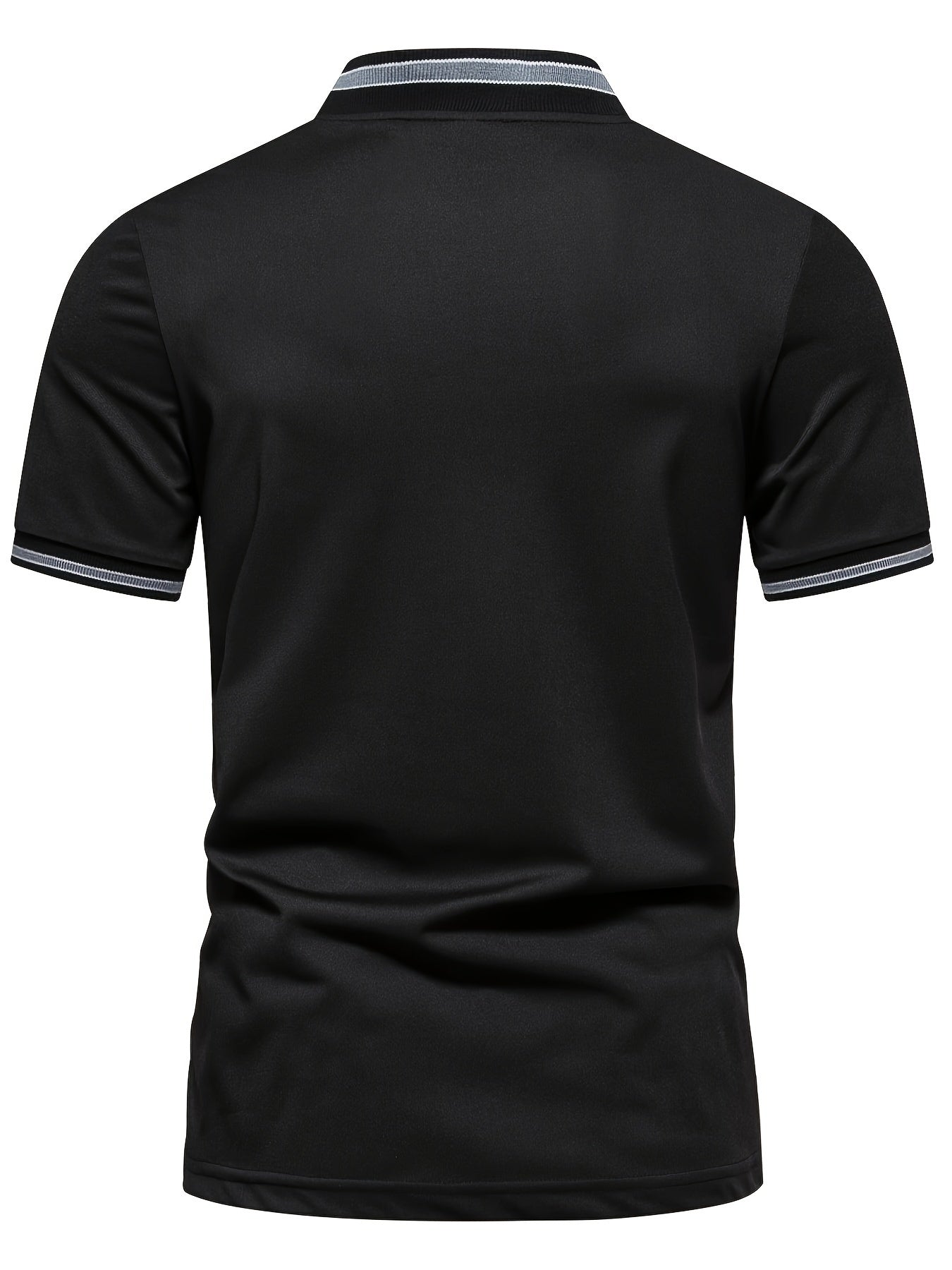 Men's breathable shirt with zipper, geometric pattern, machine washable - ideal for casual or outdoor wear such as golf, hiking, or beach outings.