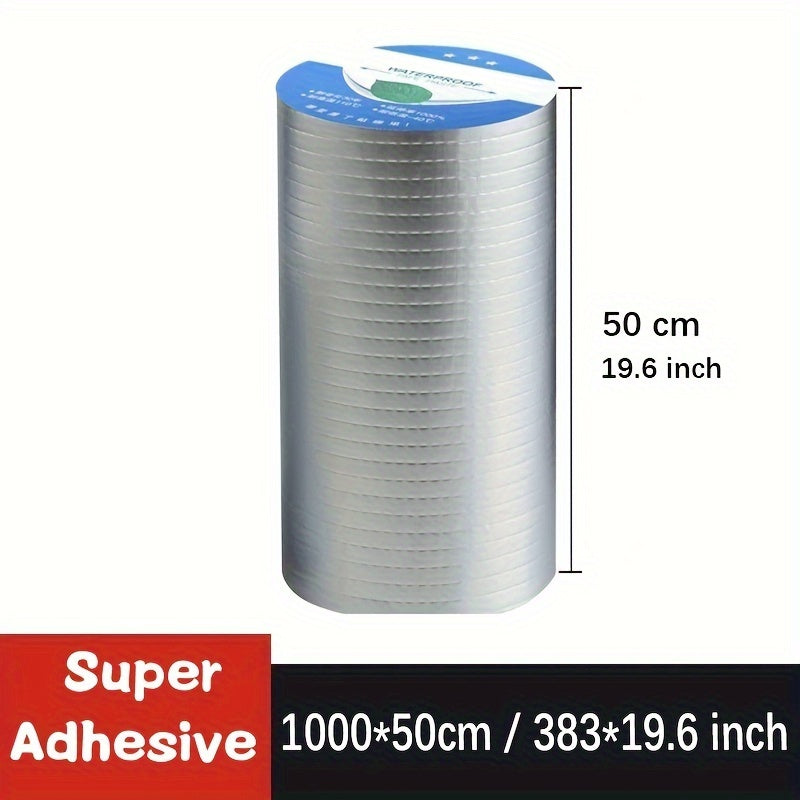 1 Roll of Super Adhesive Waterproof Butyl Tape for Roof, Pipe, and Wall Patching, Heat Resistant, Leakproof Seal.