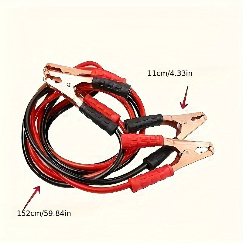 500A jumper cable for cars with battery clamp connection, max 36V voltage, no battery included, hardwired power supply, auto accessory.