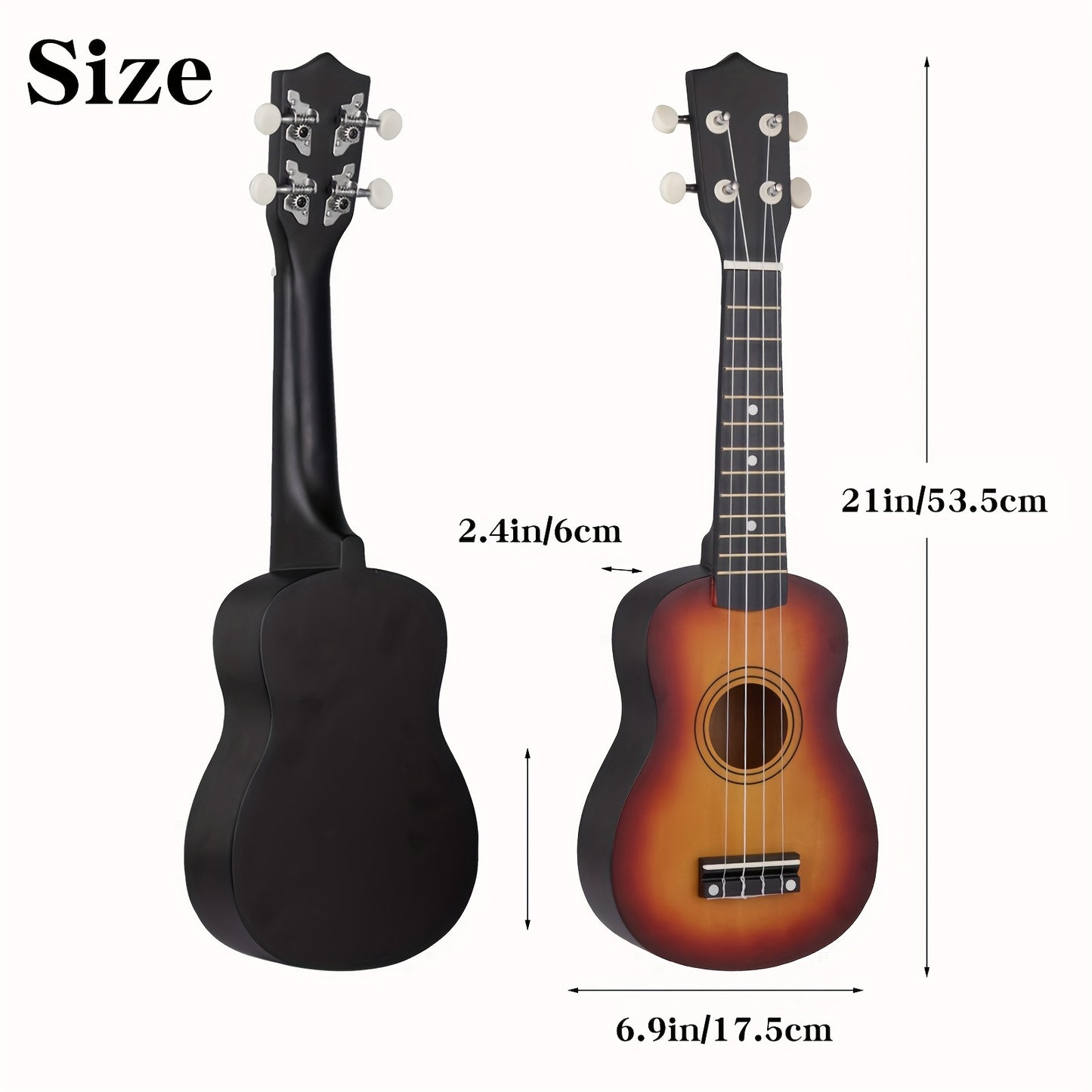 21-Inch Sunburst Ukulele for Beginners