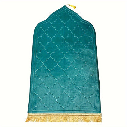 Premium outdoor prayer mat with tassel design - non-slip, durable, and comfortable for home and garden decor.