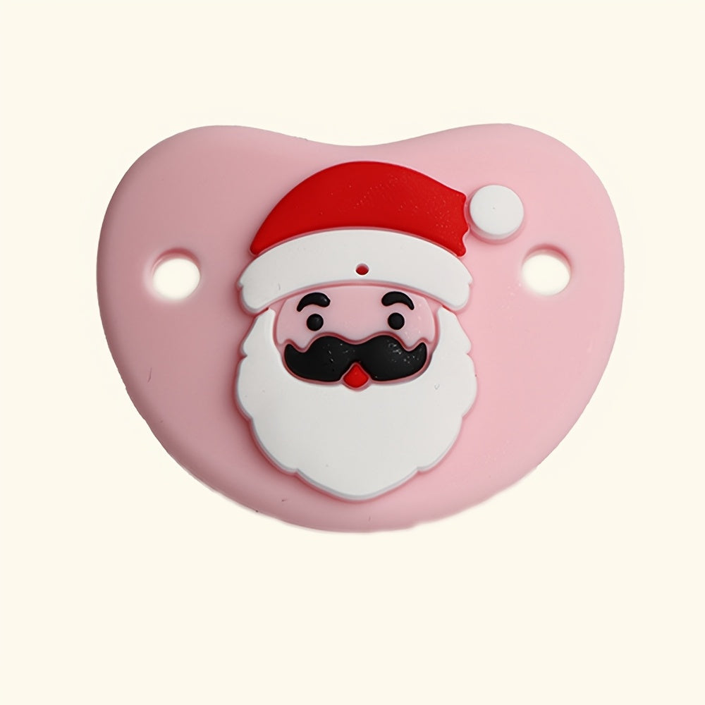 Silicone Pacifier featuring Santa Claus, Elk, and Snowman for Christmas