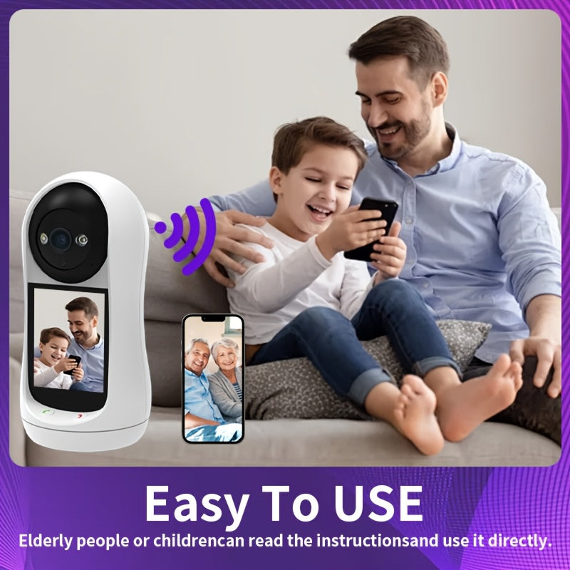 Easily set up your home security with the 1pc SmartGuard Wireless Monitor. This 1080p HD Round Video Surveillance Camera features Two-Way Audio, Wi-Fi Enabled, and is USB Powered. Compatible with smartphones, this camera is made of ABS material and does