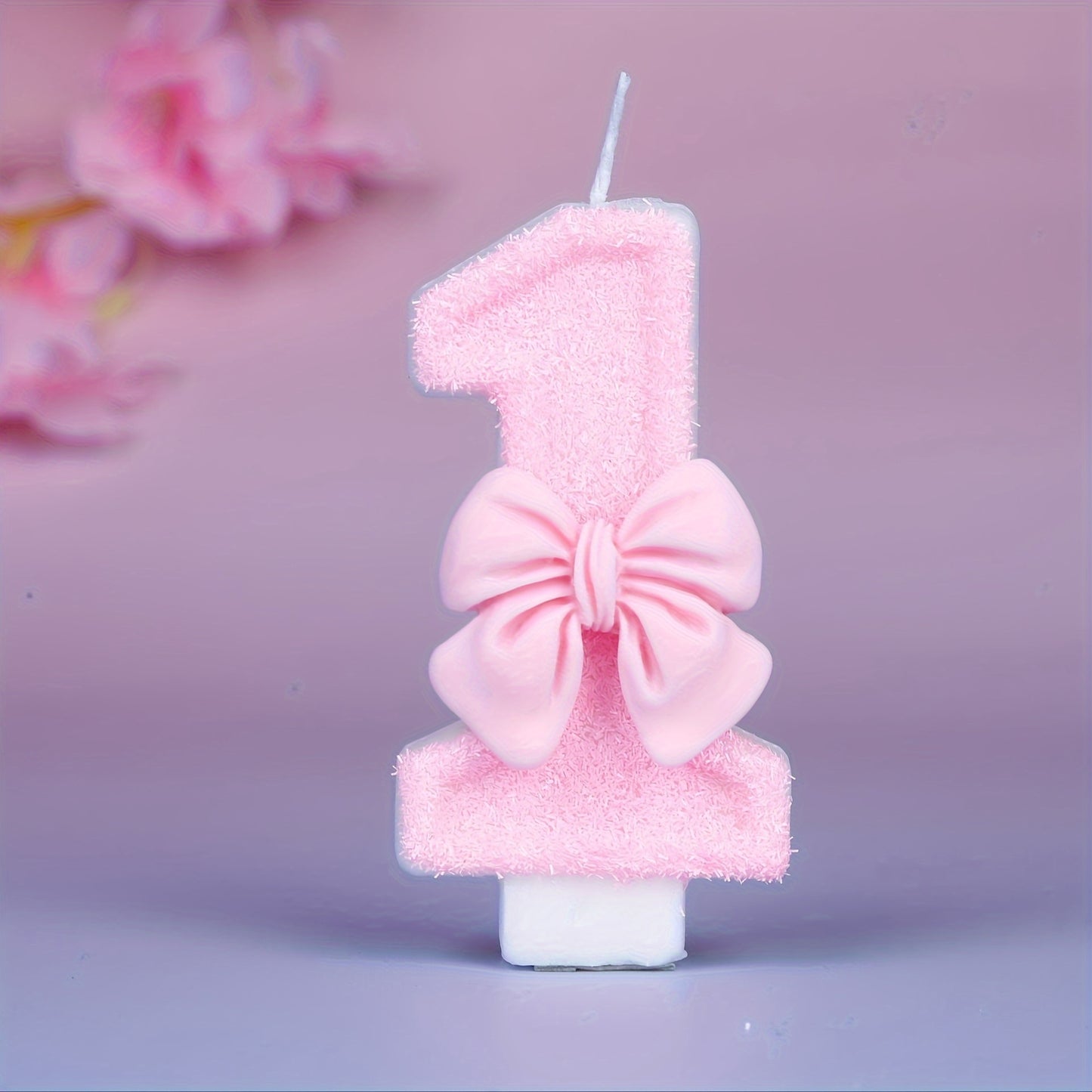 Pink Glitter Number 12 Birthday Candle - Ideal for Celebrations, Parties, and Decor.