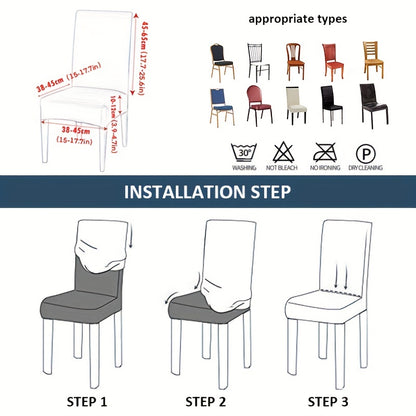 Velvet dining chair slipcovers add elegance while protecting furniture.