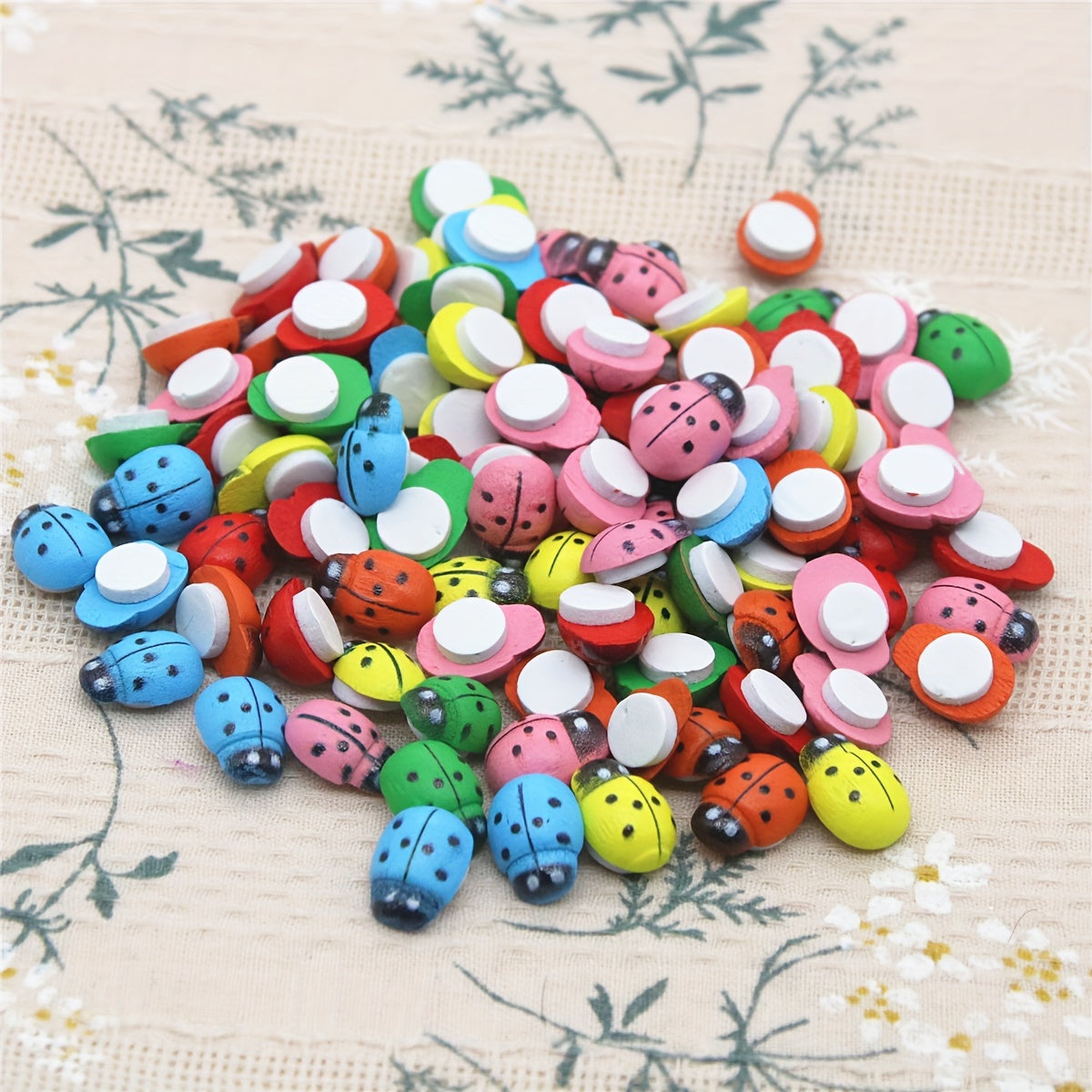 100 handmade ladybug and bee decoration accessories