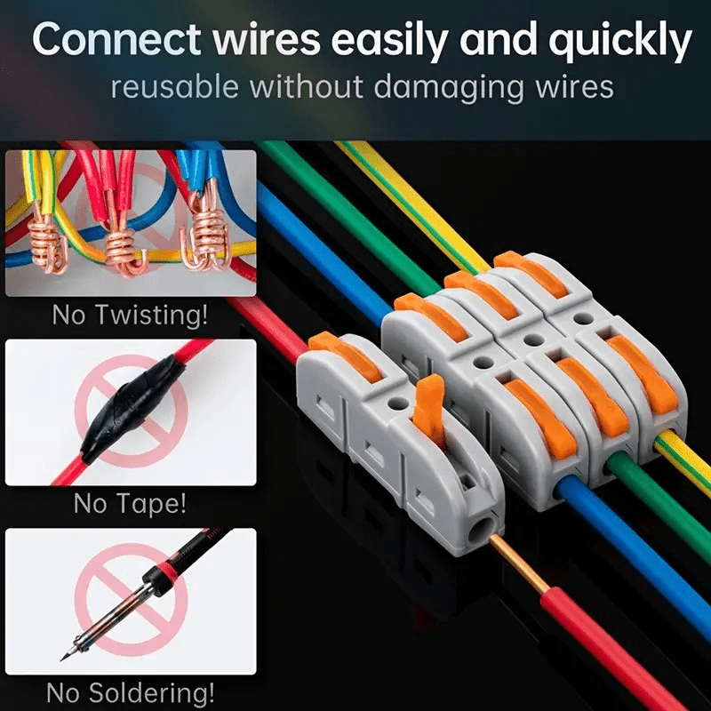 Multifunctional quick connect terminals for circuit splicing, ideal gift for DIY enthusiasts.