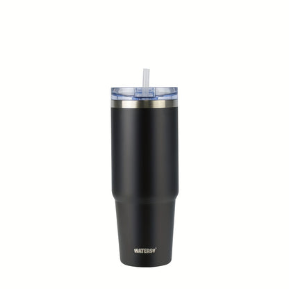 1 Watersy 30 oz stainless steel vacuum cup with double layer insulation, ice blaster feature, AS material water sealing slide lid with straw, and color box packaging.