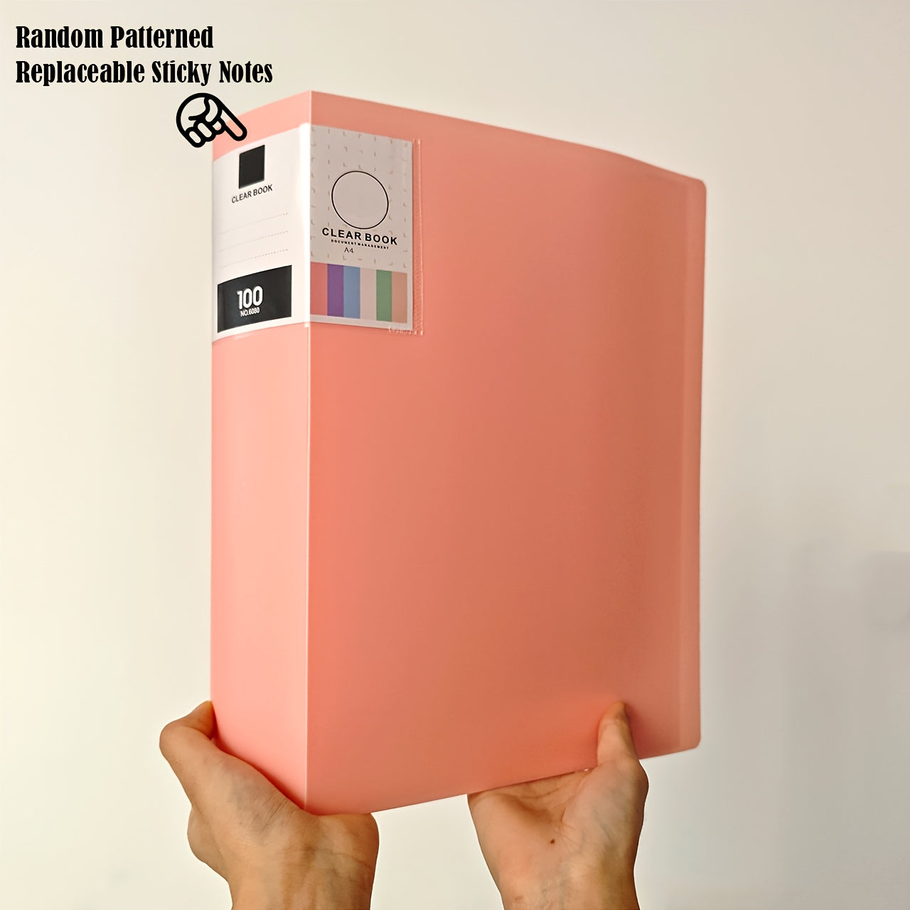 100 A4 size transparent PP plastic file folders - multi-layer organizer for office, art, photos, & collectibles storage.