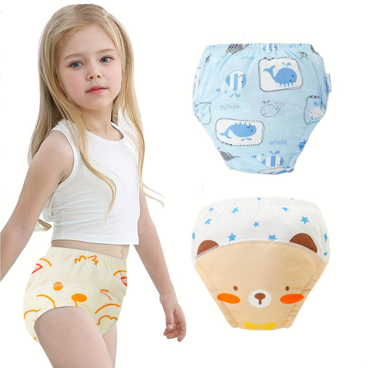 Set of 2 Training Pants - Reusable, Flexible Diaper Replacements featuring Adorable Designs for Potty Training, Ideal Present for Seat Training, Gift-Giving