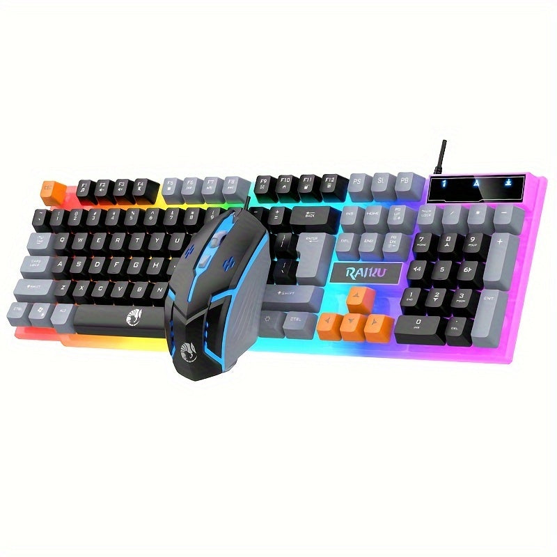 3-color Wired Key Mouse Set for Competitive Gaming.