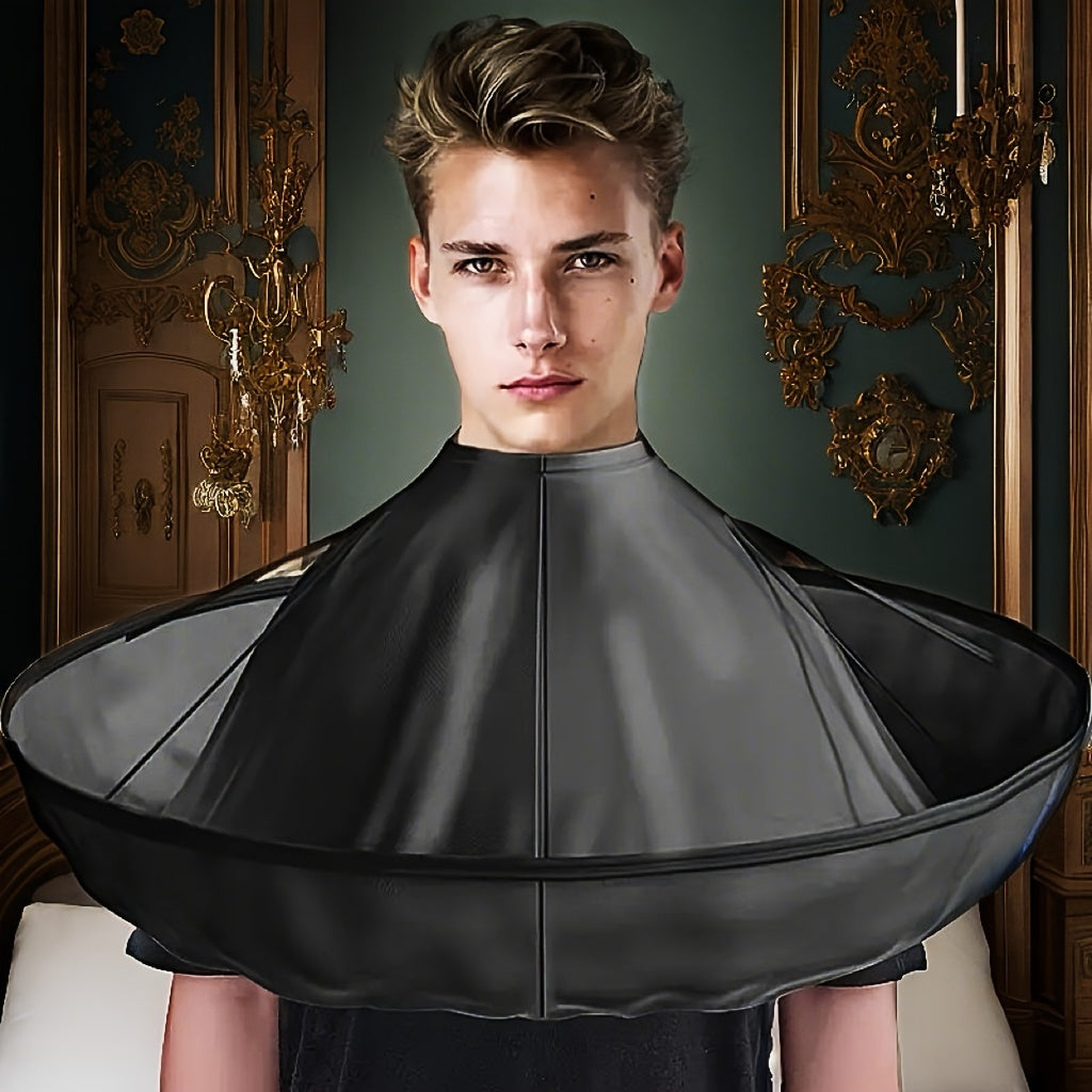 Haircut cape for professionals, waterproof and non-stick for salon and home use.