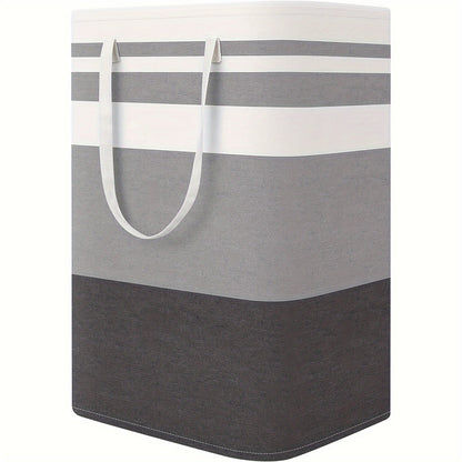 Collapsible Extra-Large Laundry Hamper in Gradient Grey - Waterproof with Extended Handles, Ideal for Dorms and Homes - 74.99L Capacity - Perfect for Clothes and Toys Organization