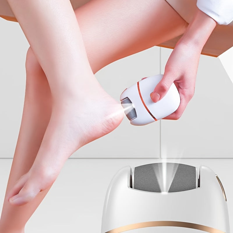 1 Electric Foot Scrubber with 5 Grinding Heads for Dead Skin and Callus Removal, Foot Beauty and Repair, Suitable for Adults, Home and Travel.