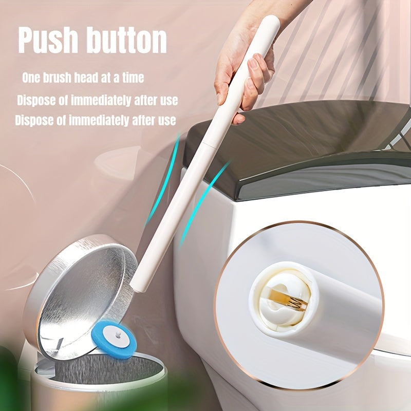 1 set of Disposable Toilet Brush with 8 Disposable Brush Heads, only $24.32. Refill your disposable brush heads with ease. Comes with 4 scented tablets for a fresh clean. Perfect for cleaning every inch of your bathroom with no corner left untouched. Get