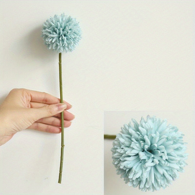 5 artificial chrysanthemum and dandelion flowers for DIY wedding decor.