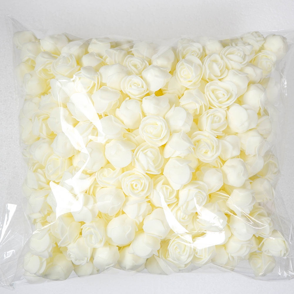 50 artificial foam rose flowers for weddings, home decor, scrapbooking, and Valentine's Day gifts - realistic and durable.