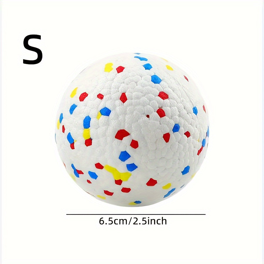 1pc durable anti-bite dog toy ball made of elastic TPR material for interactive pet sports and tooth cleaning, suitable for both indoor and outdoor use, ideal gift for dogs.