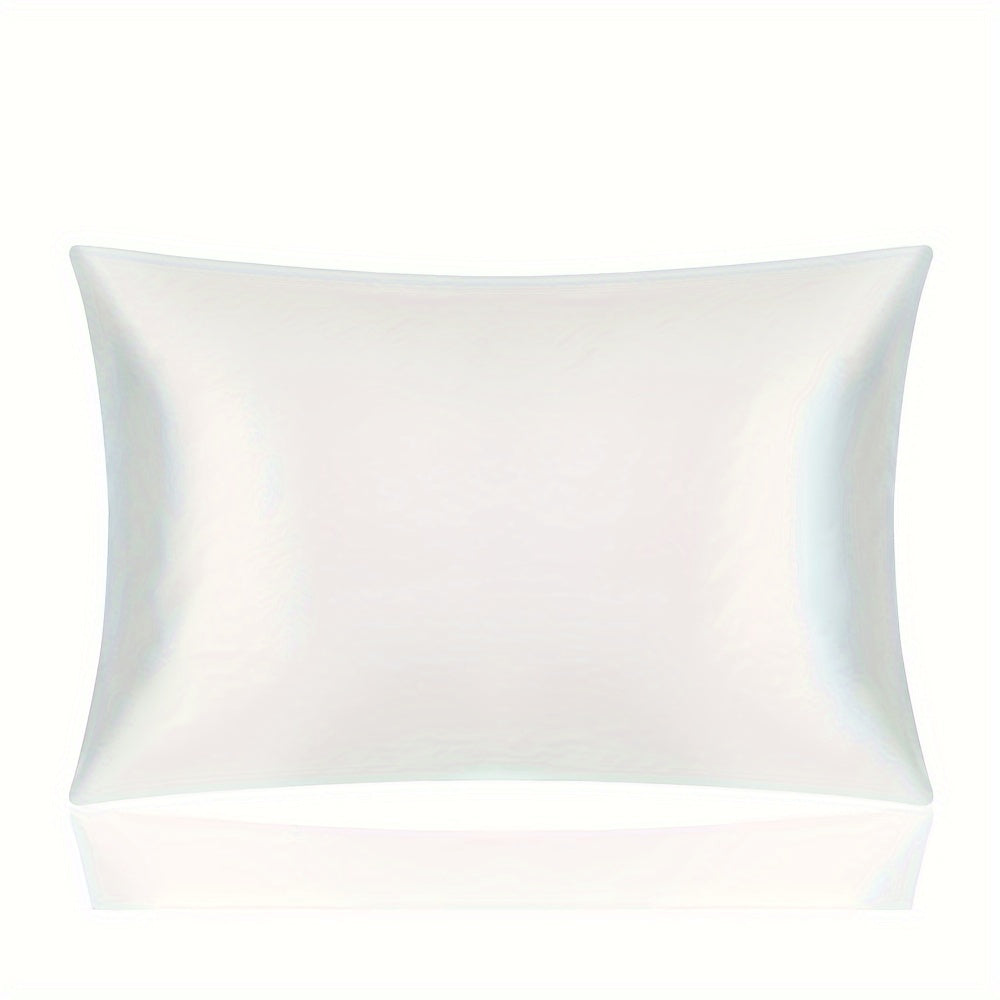 1 piece of 100% Pure Mulberry Silk Pillowcase, 19mm, designed for both hair and skin. Features natural smooth silk on both sides, with a hidden zipper closure. Pillow core not included.