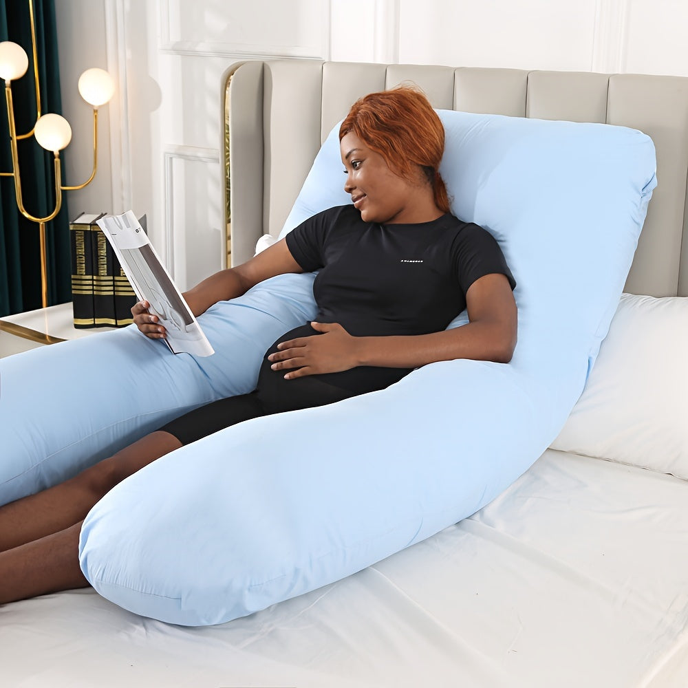 This versatile U-shaped maternity pillow is designed specifically for pregnant women, providing multifunctional waist support and comfortable side sleeping. The detachable cotton cover makes it easy to keep clean. This makes an ideal holiday gift