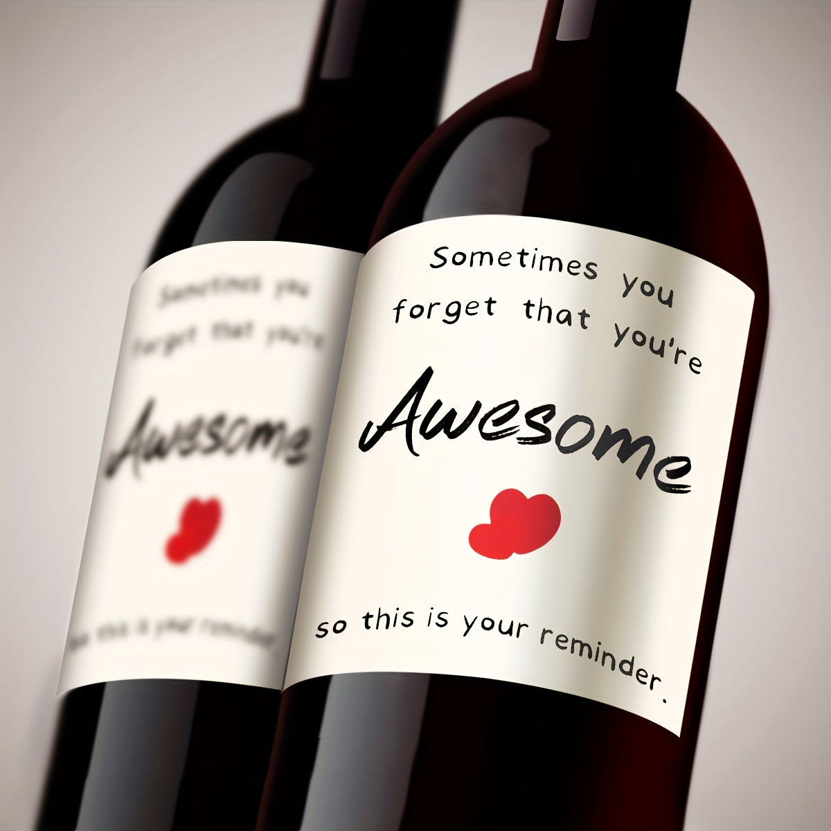 4-Pack of "You're Awesome" Wine Labels, Ideal Gifts for Men and Women, Perfect for Parties and Birthdays